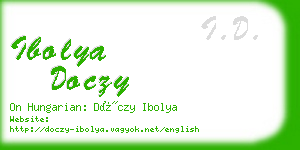 ibolya doczy business card